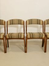Set de 4 chaises réf: gondole Baumann année 60 restaurées. R