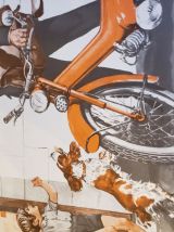 Ancien poster original pédagogique Facteur - Ecole