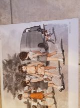 Ancien poster original pédagogique Facteur - Ecole