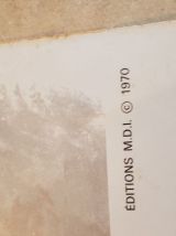 Ancien poster original pédagogique Facteur - Ecole