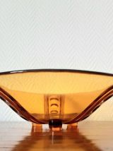 Coupe à fruits art déco ambré 