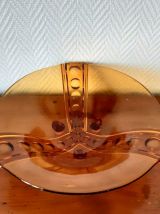 Coupe à fruits art déco ambré 