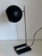 Grande lampe vintage 1960 eyeball design noir et bois - 50 c