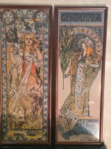 cadre  art nouveau , encadrement par pro,     affiche sarah 
