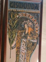 cadre  art nouveau , encadrement par pro,     affiche sarah 