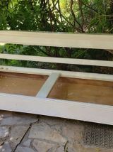 banquette/canapé en bois peint en blanc vendu sans matelas