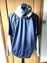 Sweat à capuche bleu et gris clair taille 180 M/L (40/42) mi