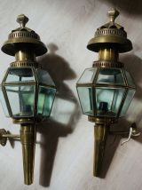 Paire de lampes de calèche