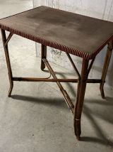 Table en rotin années 60