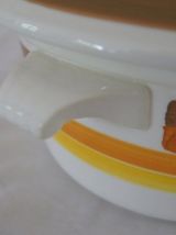 Soupière vintage GIEN peint à la main 