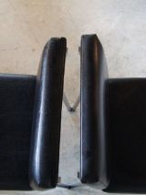 Paire de chauffeuses en acier et sky années 70'S