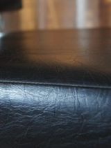 Paire de chauffeuses en acier et sky années 70'S