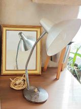 Lampe vintage thème industriel alu brossé orientable à poser
