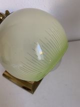 Paire vintage 1950 appliques lampes chevet dorées - 21 cm