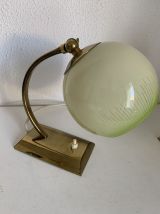 Paire vintage 1950 appliques lampes chevet dorées - 21 cm