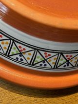 Grande tajine terre cuite décors multicolores