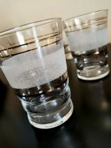 Lot de 6 verres granités blancs