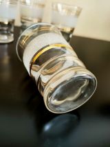 Lot de 6 verres granités blancs