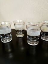 Lot de 6 verres granités blancs
