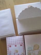 5 boites a dragées baptême anciennes vintage neuve 