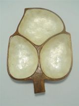 Vide-poche en bois et nacre