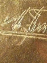 cache pot , métal , vintage