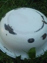 bassine acier  émaillé , vintage 