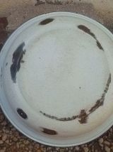 bassine acier  émaillé , vintage 