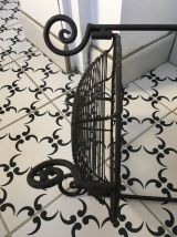 Serviteur ou porte fruits en métal anthracite