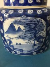 Grande boîte à thé en porcelaine, forme oblongue