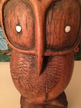 Statue Hiboux en bois (artisanal)