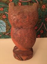 Statue Hiboux en bois (artisanal)