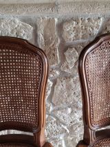 Paire de chaises cannées style Louis XV