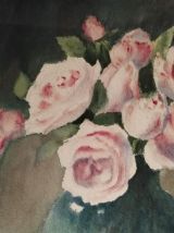 Tableau Peinture originale aquarelle, thème de Bouquet 