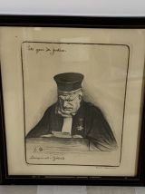 2 lithographies Honoré Daumier - Les gens de justice 