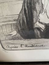 2 lithographies Honoré Daumier - Les gens de justice 