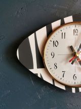 Horloge pendule murale formica vintage silencieuse Odo