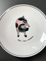 Assiette plate porcelaine dessin Paul Marquet