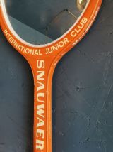 Miroir mural ovale bois raquette tennis vintage "Snauwaert"