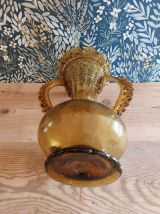 Vase vintage verre soufflé Gordiola