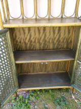 bibliothèque vintage en rotin