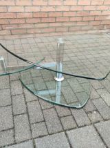 Table verre design Antoine motard vintage