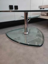 Table verre design Antoine motard vintage