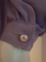 Chemisier parme à volant violet t40/42