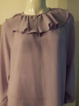 Chemisier parme à volant violet t40/42