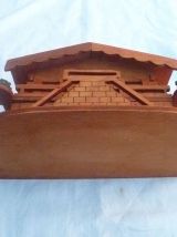 tirelire chalet  en bois , vintage