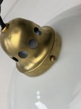 ANCIENNE SUSPENSION CONIQUE EN OPALINE VINTAGE