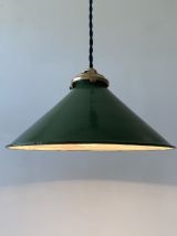 ANCIENNE SUSPENSION INDUSTRIELLE CONIQUE 26 CM
