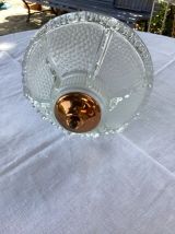 Suspension années 30 cuivre et verre