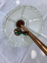 Suspension années 30 cuivre et verre